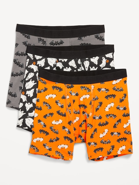 3-Pack Soft-Washed Boxer-Briefs -- 6.25-inch inseam - Halloween Icons