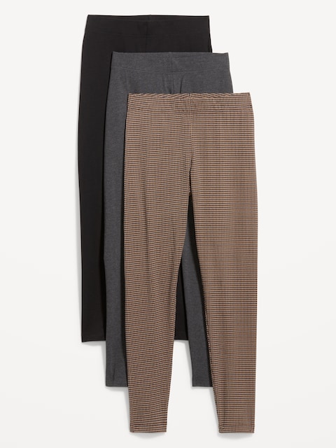 High-Waisted Fashion Layering Leggings 3-Pack - Tannery Row