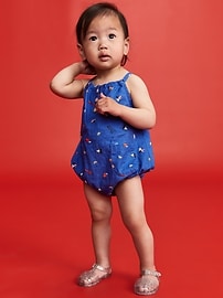 Image number 1 showing, Old Navy x Disney© Sleeveless Henley One-Piece Graphic Romper for Baby