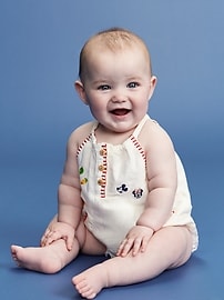 Image number 1 showing, Old Navy x Disney© Linen-Blend Sleeveless One-Piece Romper for Baby