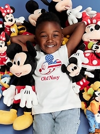 Image number 1 showing, Old Navy x Disney© Mickey Mouse Flag Logo-Graphic Muscle T-Shirt for Toddler Boys