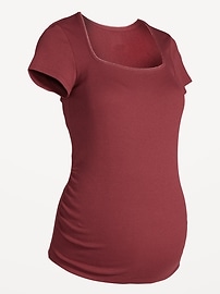 Image number 2 showing, Maternity Trapeze-Neck T-Shirt
