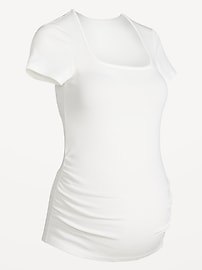 Image number 2 showing, Maternity Trapeze-Neck T-Shirt