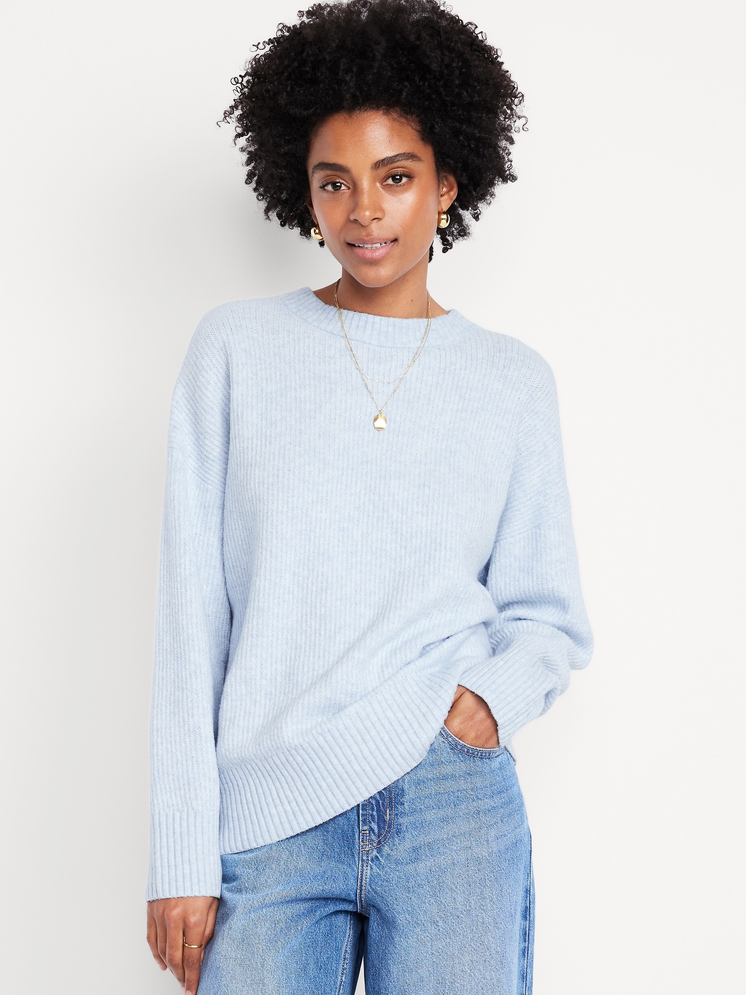 SoSoft Crew-Neck Tunic Sweater