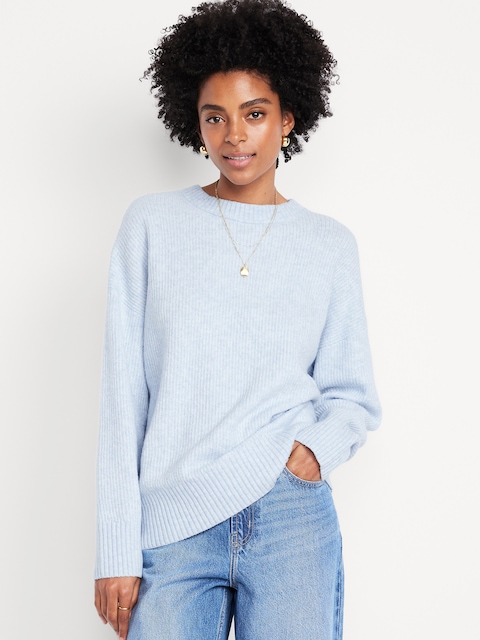 SoSoft Crew-Neck Tunic Sweater - Contrail