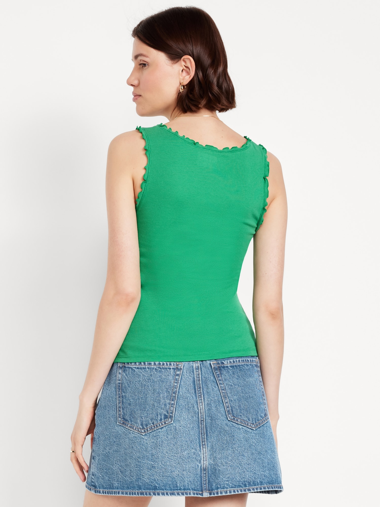 Cinched Rib-Knit Tank Top | Old Navy