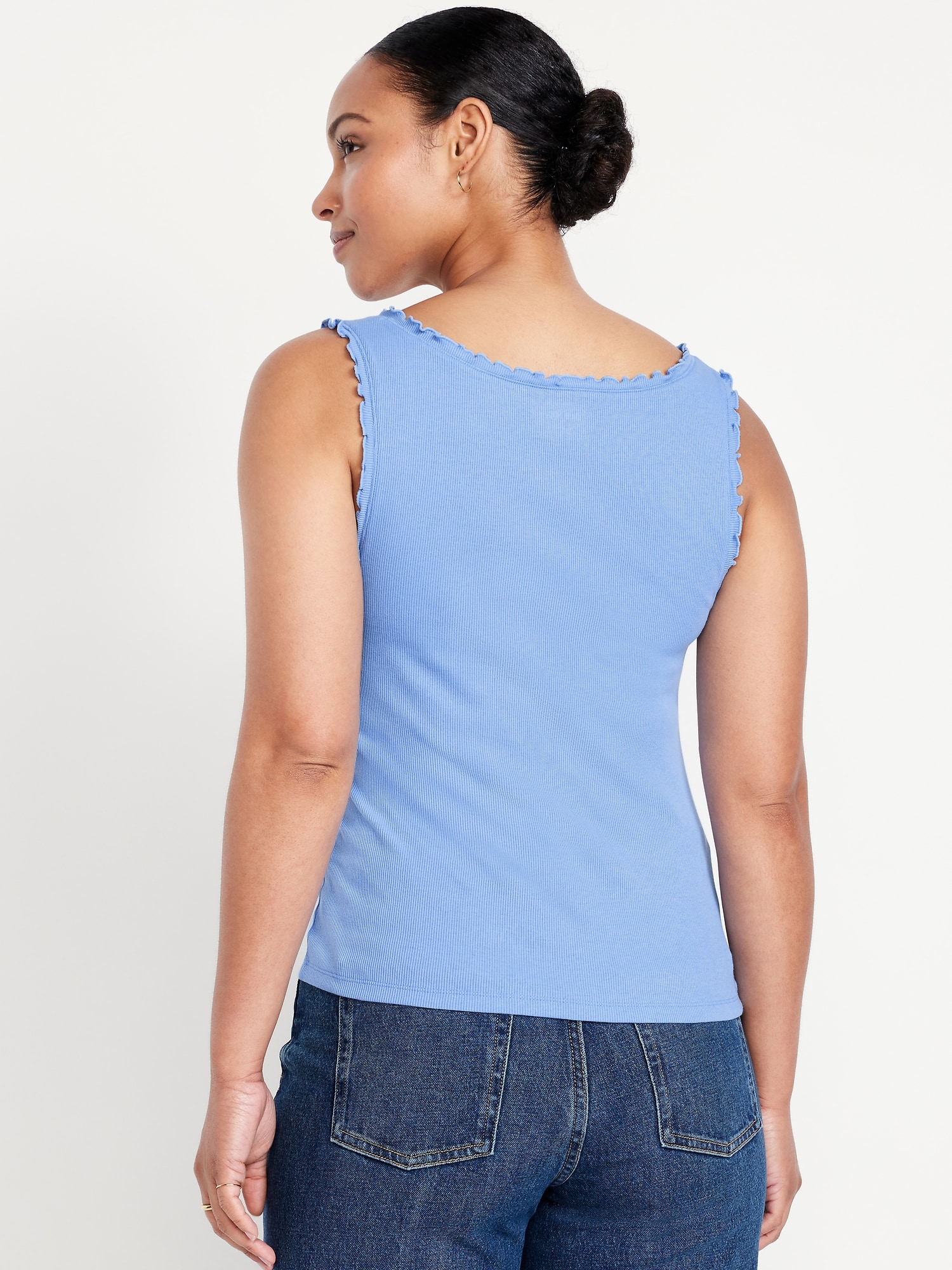 Cinched Rib-Knit Tank Top | Old Navy