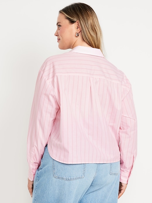 Image number 7 showing, Cropped Button-Down Striped Shirt