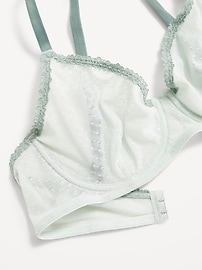 Image number 2 showing, Lace-Trim Mesh-Dot Balconette Bra