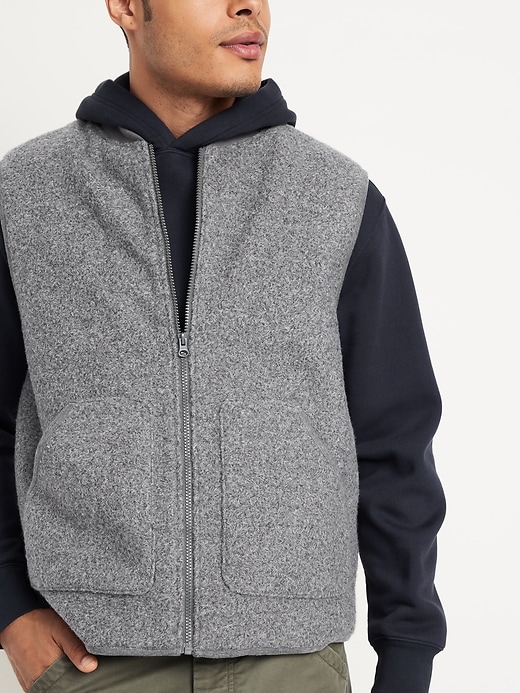 Image number 5 showing, Relaxed Boiled Wool Vest