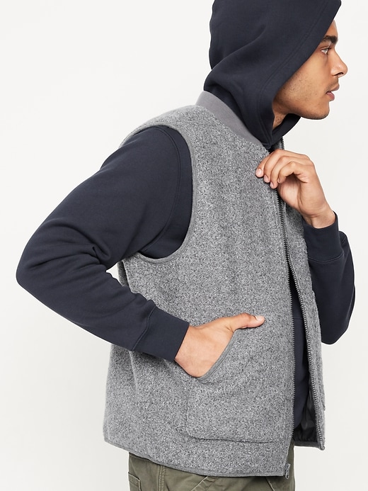 Image number 6 showing, Relaxed Boiled Wool Vest