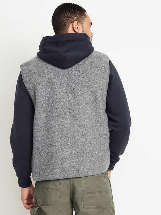 Image number 2 showing, Relaxed Boiled Wool Vest