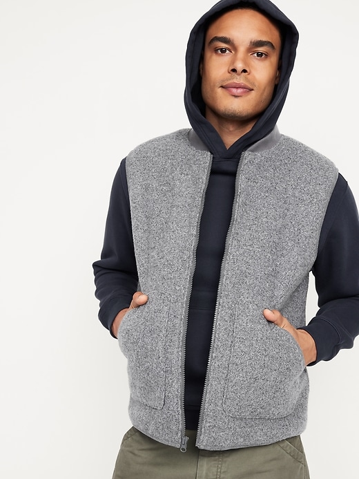Image number 4 showing, Relaxed Boiled Wool Vest