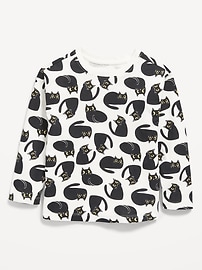 Image number 1 showing, Printed Long-Sleeve T-Shirt for Toddler Girls