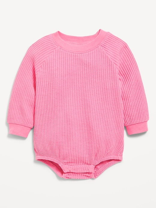 Image number 1 showing, Long-Sleeve Fleece One-Piece Romper for Baby