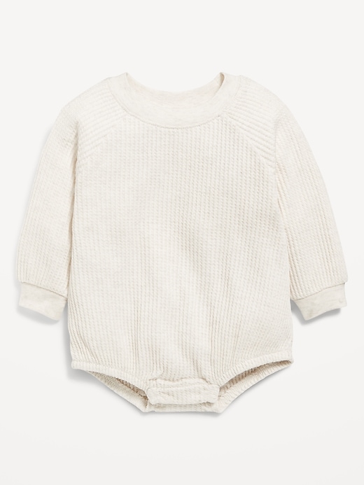 Image number 1 showing, Long-Sleeve Fleece One-Piece Romper for Baby