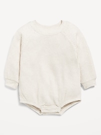 Image number 1 showing, Long-Sleeve Fleece One-Piece Romper for Baby