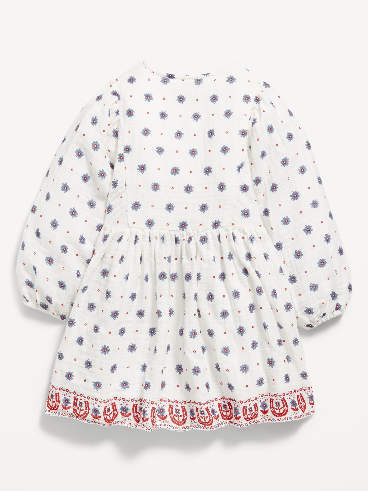 Long-Sleeve Plaid Dress for Toddler Girls
