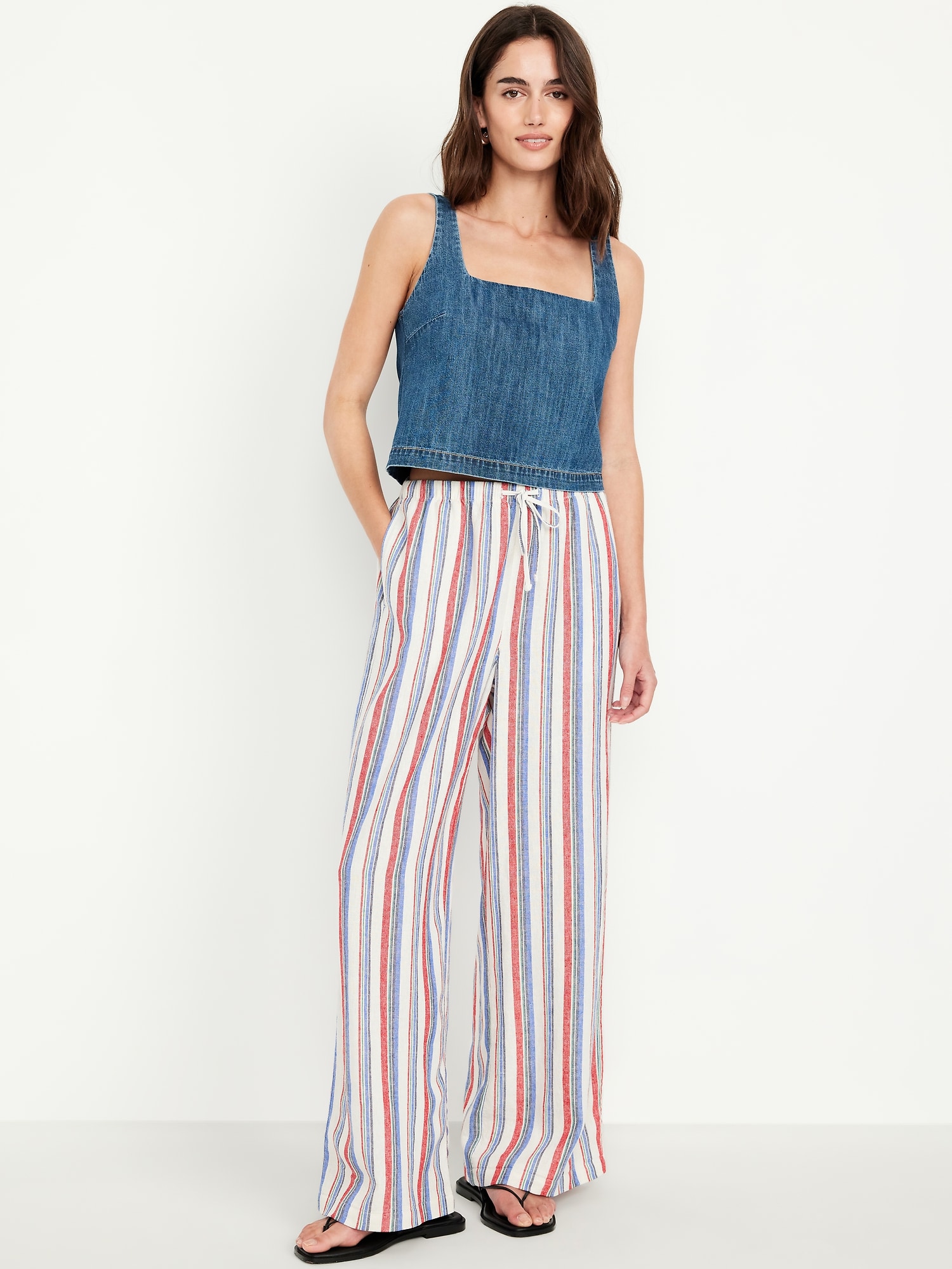Drawstring Linen Pants | Old Navy