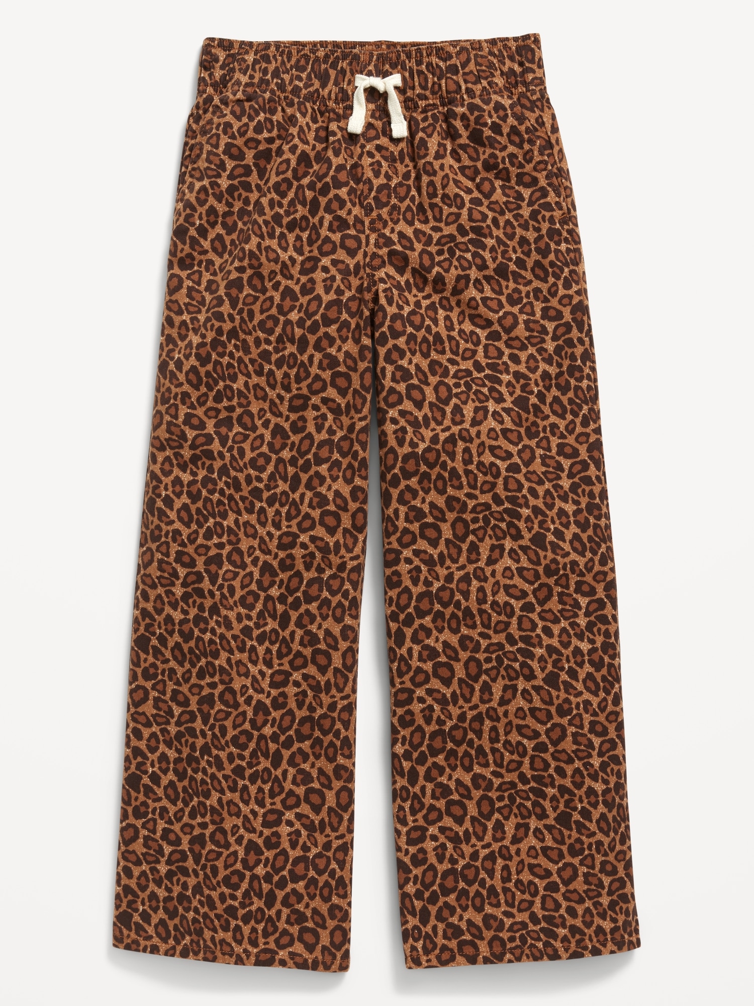 Printed High-Waisted Baggy Wide-Leg Pull-On Pants for Girls