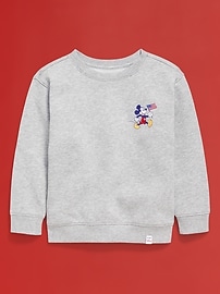 Image number 3 showing, Old Navy x Disney© Mickey Mouse Unisex Oversized Flag Graphic Sweatshirt for Toddler