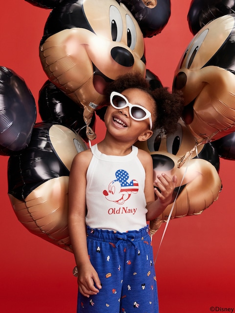 Old Navy x Disney© Mickey Mouse Flag Logo-Graphic Halter Tank Top for Toddler Girls