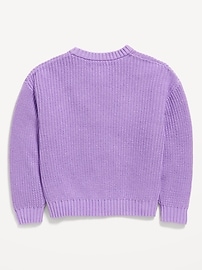 Image number 3 showing, Oversized Crew-Neck Sweater for Girls
