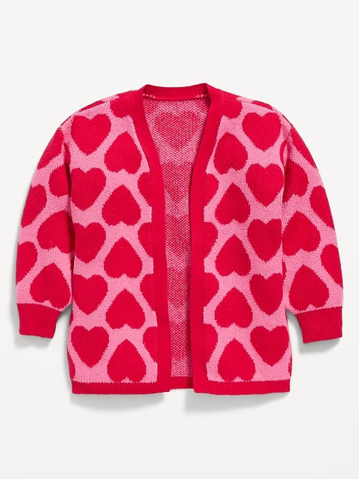 Image number 2 showing, SoSoft Printed Open-Front Tunic Sweater for Toddler Girls