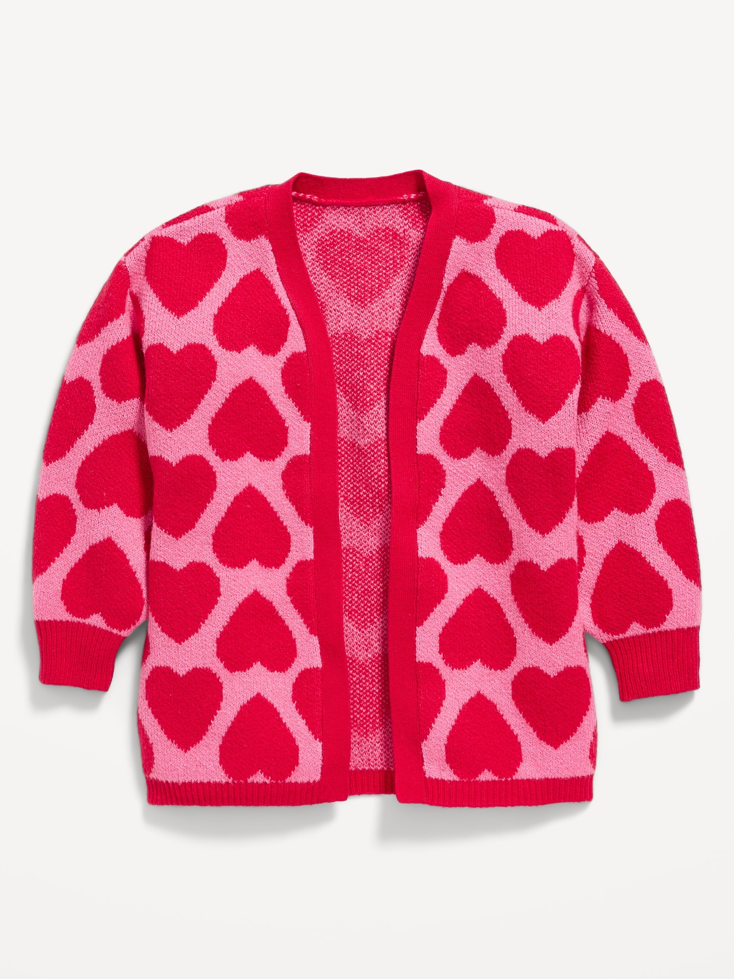 SoSoft Printed Open-Front Tunic Sweater for Toddler Girls