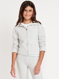 Image number 1 showing, CozePlush 2-Way-Zip Hoodie for Girls