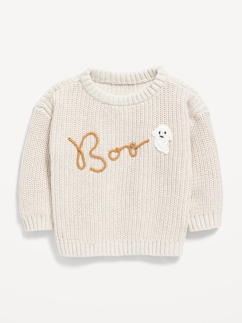 Loose Shaker-Stitch Sweater for Baby - Boo!