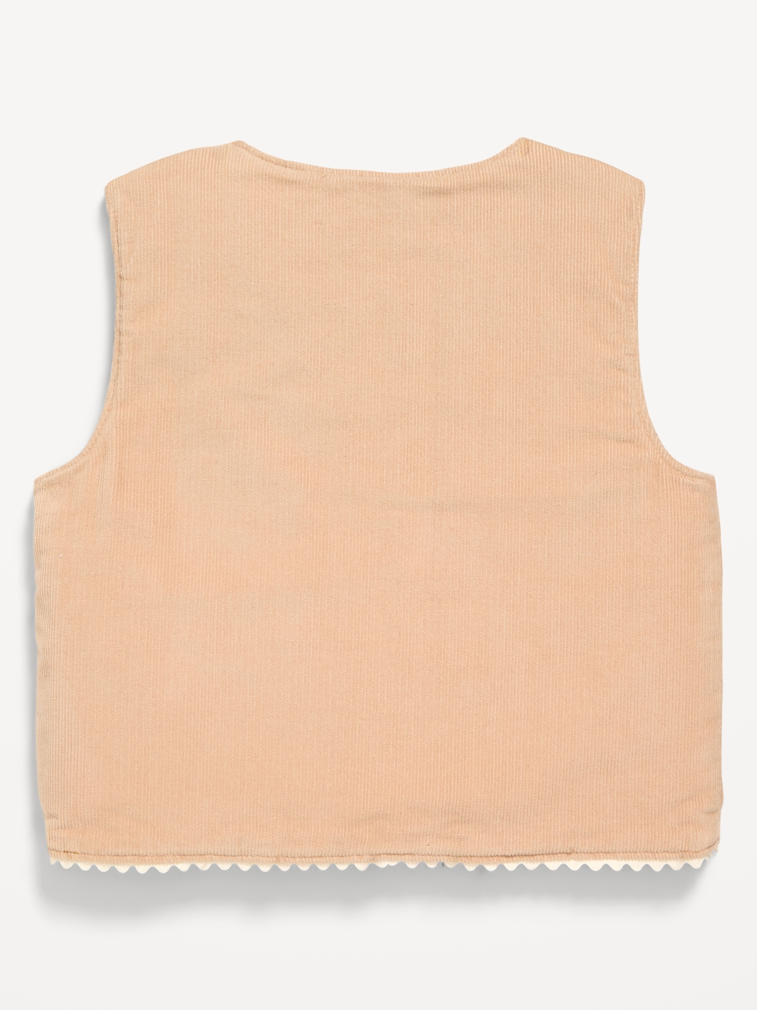 Reversible Corduroy Vest for Toddler Girls