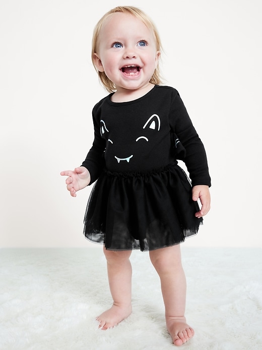 Image number 1 showing, Long-Sleeve Graphic Bodysuit Tutu Dress for Baby