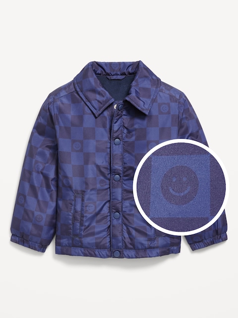 Button-Front Soccer Jacket for Toddler Boys - Obscure Night
