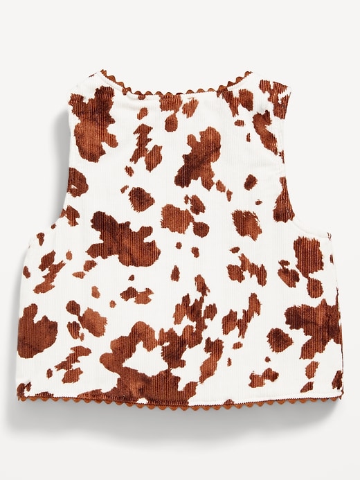 Image number 2 showing, Printed Corduroy Vest for Baby