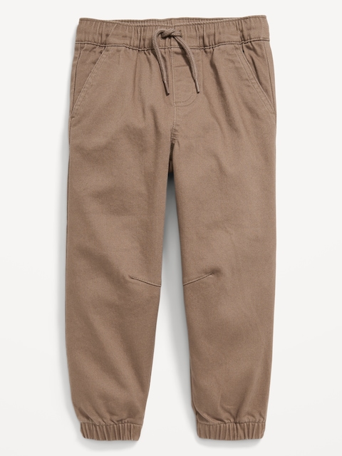 Loose Twill Pull-On Jogger Pants for Toddler Boys - Sedimentary