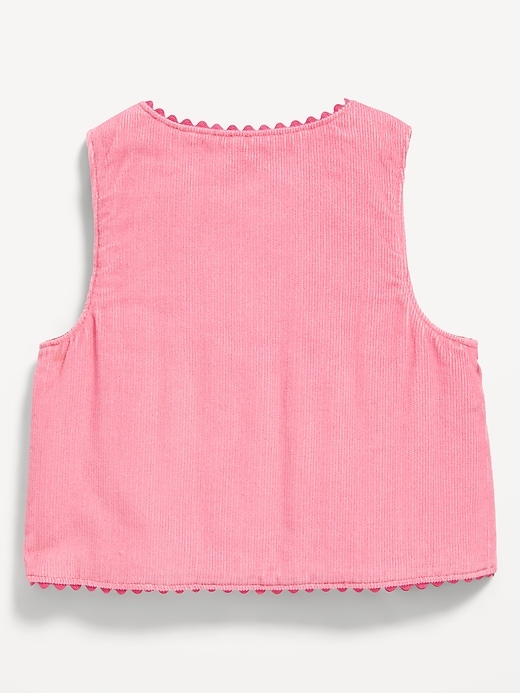 Image number 2 showing, Embroidered Corduroy Vest for Baby