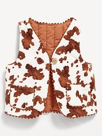 Image number 1 showing, Printed Corduroy Vest for Baby