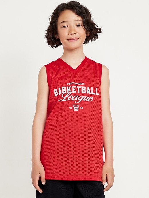 Image number 3 showing, Mesh Graphic Basketball Tank Top for Boys