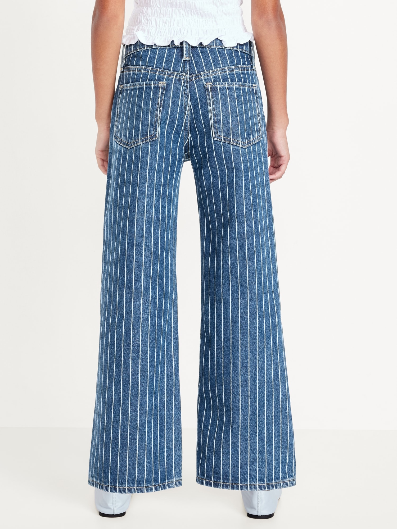 Printed Baggy Wide-Leg Jeans for Girls
