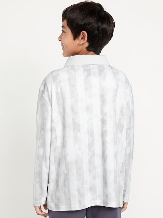 Image number 2 showing, Oversized Long-Sleeve Collared Soccer Top for Boys