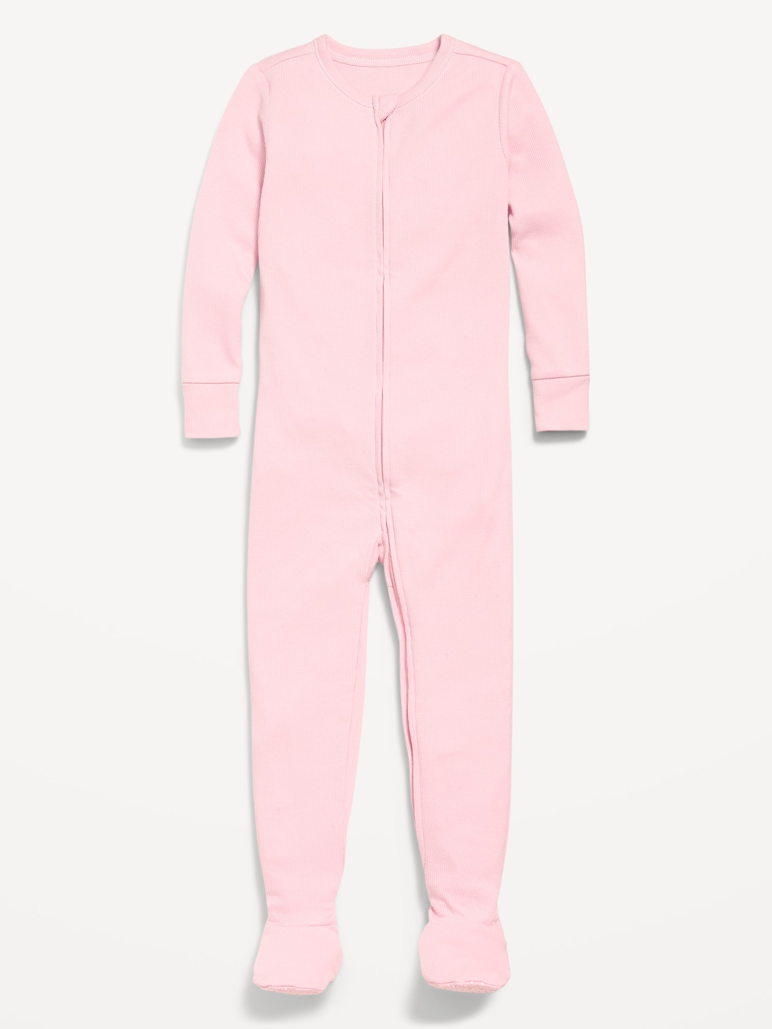Snug-Fit 2-Way-Zip Ribbed Pajama One-Piece for Toddler & Baby
