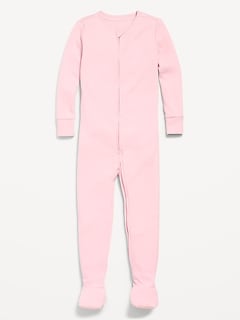 Snug-Fit 2-Way-Zip Ribbed Pajama One-Piece for Toddler & Baby