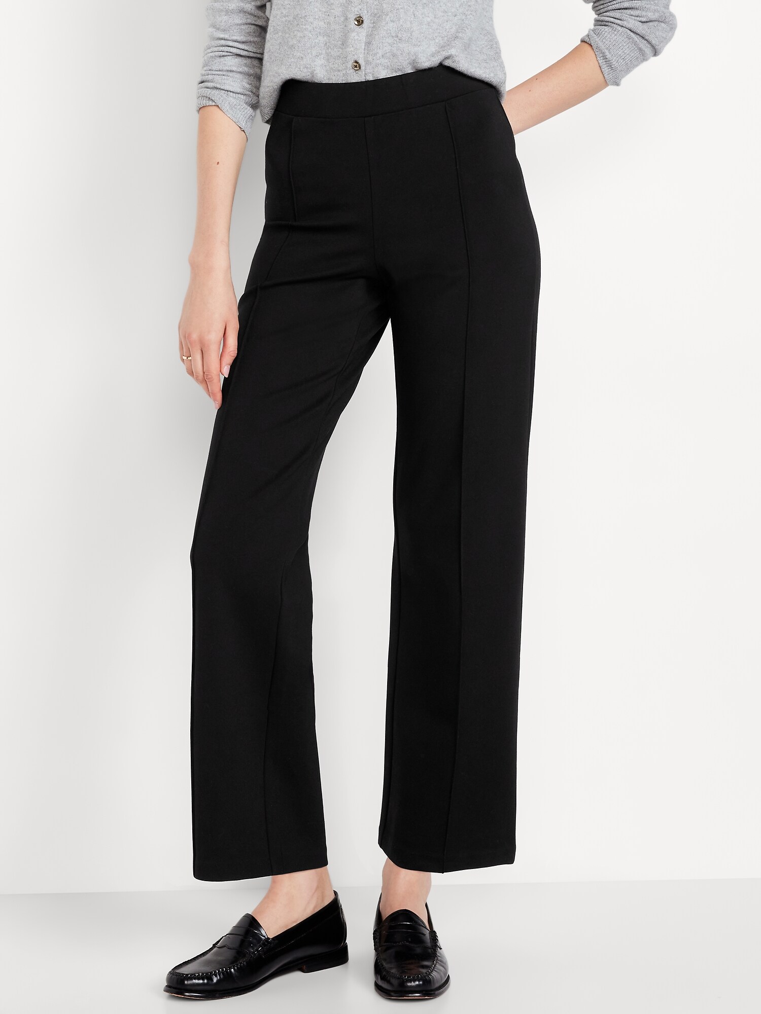 Женские брюки Old Navy Extra High-Waisted Stevie Straight, цвет: Чёрный — фото 2
