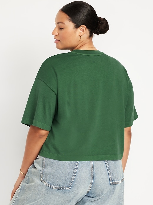 Image number 7 showing, Vintage Crew-Neck Cropped T-Shirt