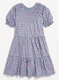 Image number 3 showing, Printed Short-Sleeve Swing Dress for Girls