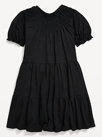 Image number 3 showing, Short Puff-Sleeve Tiered Swing Dress for Girls