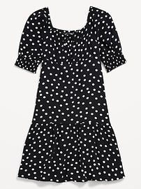 Image number 3 showing, Short-Sleeve Crinkle Crepe Swing Dress for Girls