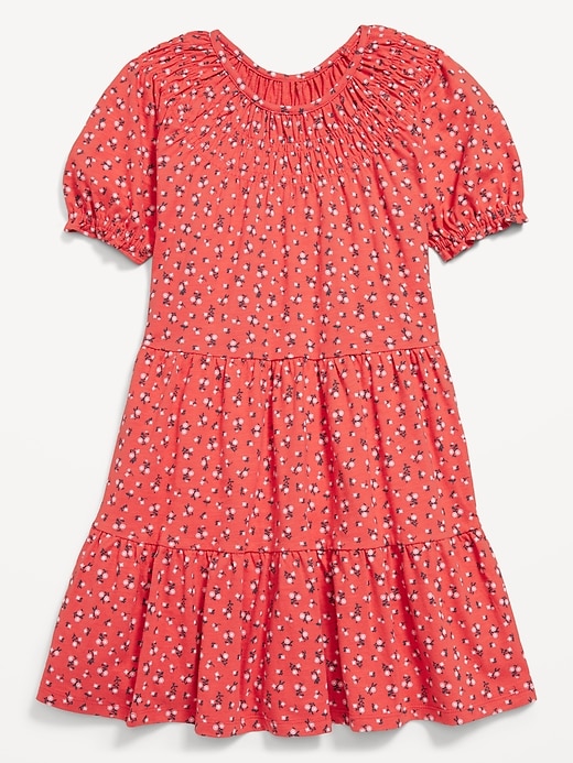 Image number 3 showing, Printed Short-Sleeve Swing Dress for Girls