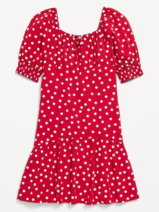 Image number 3 showing, Short-Sleeve Crinkle Crepe Swing Dress for Girls